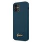 Guess GUHCP12SLSLMGBL iPhone 12 mini 5,4 &quot;blue / blue hardcase Metal Logo Script hind ja info | Telefoni kaaned, ümbrised | kaup24.ee