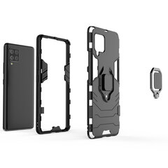 Ring Armor Case Kickstand Tough Rugged Cover for Samsung Galaxy A42 5G black (Black) hind ja info | Telefoni kaaned, ümbrised | kaup24.ee