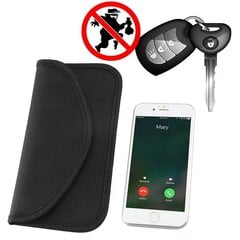 Anti-theft Case for Car Keys Phone Radio Blocking Faraday Box Faraday Cage 20cm x 11cm Black цена и информация | Чехлы для телефонов | kaup24.ee