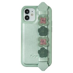 Kingxbar Sweet Series case decorated with original Swarovski crystals iPhone 12 Pro / iPhone 12 green (Green) hind ja info | Telefoni kaaned, ümbrised | kaup24.ee