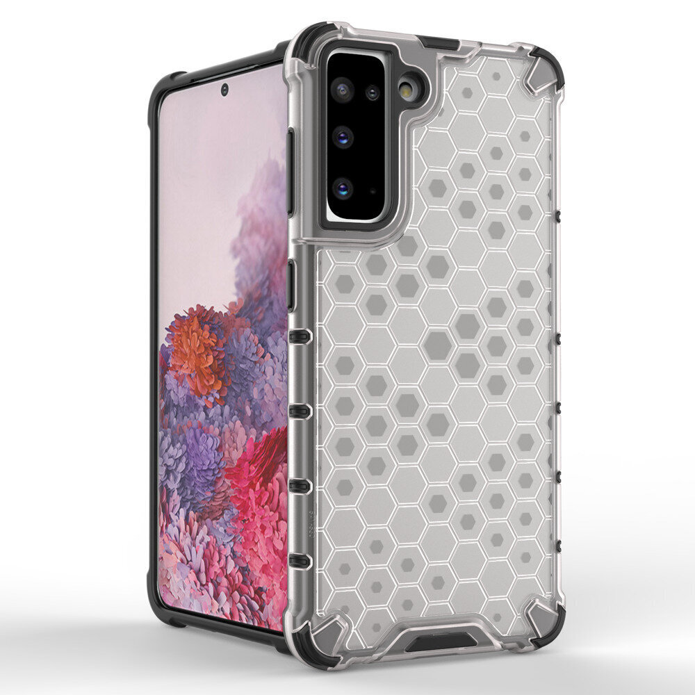 Honeycomb Case armor cover with TPU Bumper for Samsung Galaxy S21 5G transparent (Transparent) цена и информация | Telefoni kaaned, ümbrised | kaup24.ee