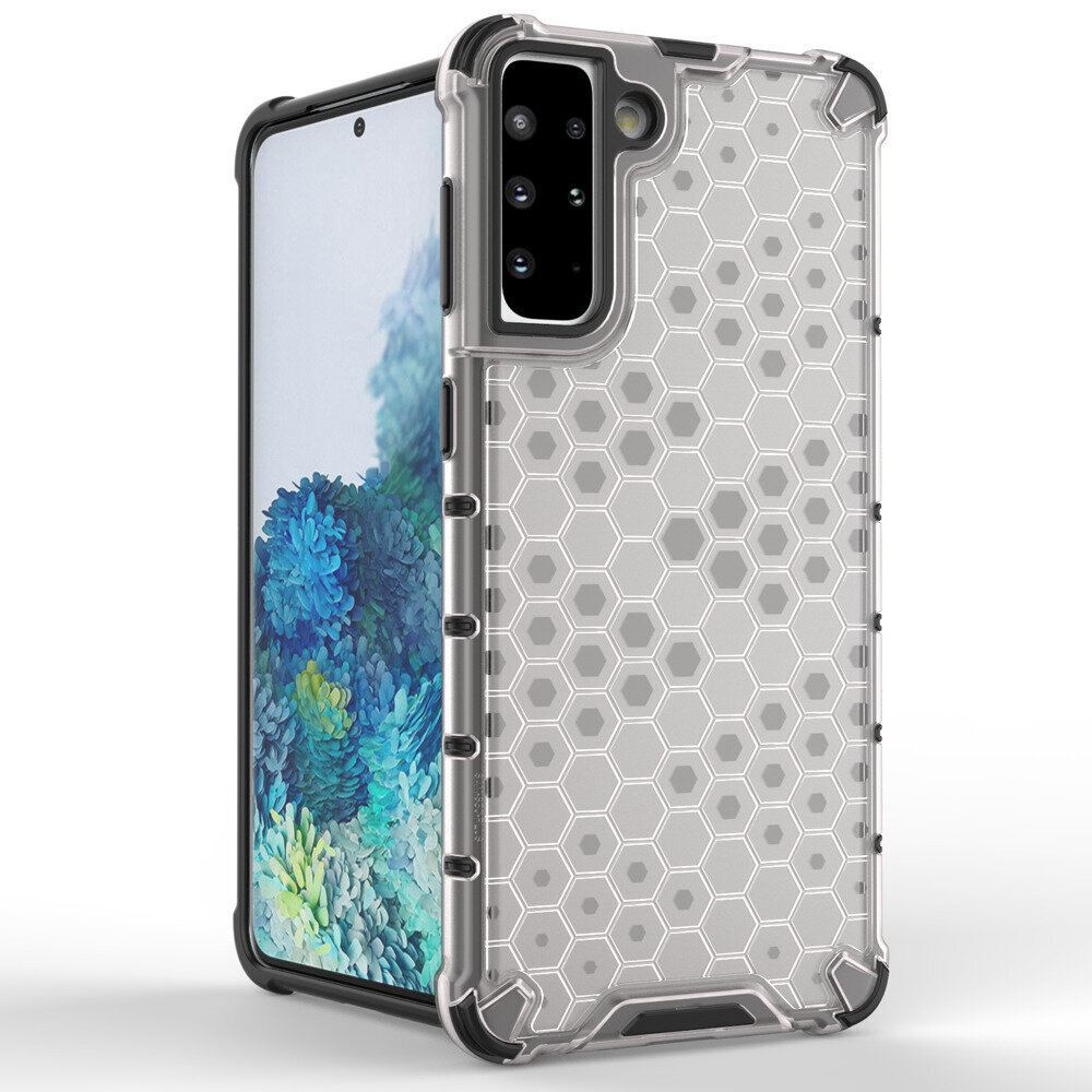 Honeycomb Case armor cover with TPU Bumper for Samsung Galaxy S21+ 5G (S21 Plus 5G) transparent (Transparent) цена и информация | Telefoni kaaned, ümbrised | kaup24.ee