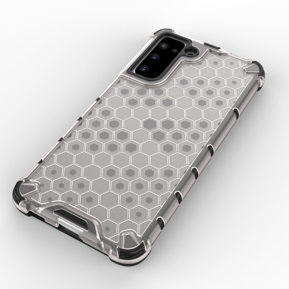 Honeycomb Case armor cover with TPU Bumper for Samsung Galaxy S21 5G black (Black) hind ja info | Telefoni kaaned, ümbrised | kaup24.ee