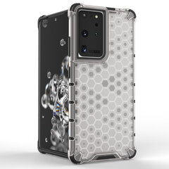 Honeycomb Case armor cover with TPU Bumper for Samsung Galaxy S21 Ultra 5G transparent (Transparent) hind ja info | Telefoni kaaned, ümbrised | kaup24.ee