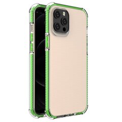 Spring Armor clear TPU gel rugged protective cover with colorful frame for iPhone 12 Pro Max green (Green) цена и информация | Чехлы для телефонов | kaup24.ee