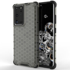 Honeycomb Case armor cover with TPU Bumper for Samsung Galaxy S21 Ultra 5G black (Black) hind ja info | Telefoni kaaned, ümbrised | kaup24.ee