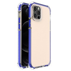 Spring Armor clear TPU gel rugged protective cover with colorful frame for iPhone 12 Pro / iPhone 12 blue (Light blue || Niebieski) hind ja info | Telefoni kaaned, ümbrised | kaup24.ee