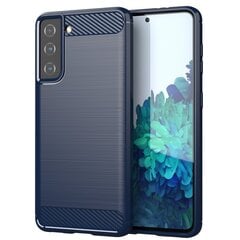 Чехол Hurtel Carbon для Samsung Galaxy S21 5G, синий цена и информация | Чехлы для телефонов | kaup24.ee