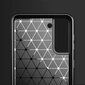 Carbon Case Flexible Cover TPU Case for Samsung Galaxy S21+ 5G (S21 Plus 5G) black (Black) цена и информация | Telefoni kaaned, ümbrised | kaup24.ee