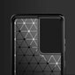 Carbon Case Flexible Cover TPU Case for Samsung Galaxy S21 Ultra 5G black (Black) hind ja info | Telefoni kaaned, ümbrised | kaup24.ee