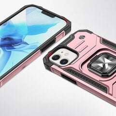 Wozinsky Ring Armor Case Kickstand Tough Rugged Cover for iPhone 12 mini pink (Pink) hind ja info | Telefoni kaaned, ümbrised | kaup24.ee