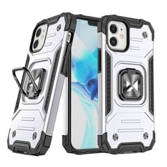 Wozinsky Ring Armor Case Kickstand Tough Rugged Cover for iPhone 12 mini silver (Silver) hind ja info | Telefoni kaaned, ümbrised | kaup24.ee