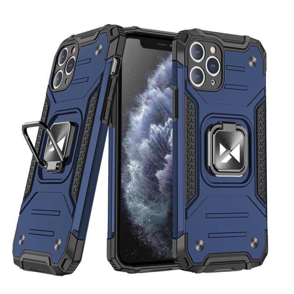 Wozinsky Ring Armor Case Kickstand Tough Rugged Cover for Samsung Galaxy M31s blue (Light blue || Niebieski) цена и информация | Telefoni kaaned, ümbrised | kaup24.ee