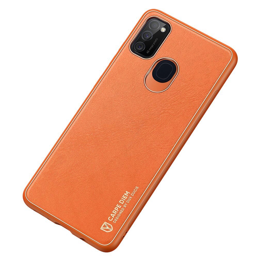 Dux Ducis Yolo elegant case made of soft TPU and PU leather for Samsung Galaxy M30s orange (Orange) hind ja info | Telefoni kaaned, ümbrised | kaup24.ee