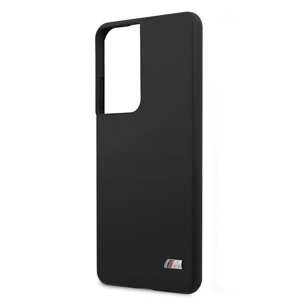 Case BMW BMHCS21LMSILBK S21 Ultra G998 black / black Silicone M Collection цена и информация | Telefoni kaaned, ümbrised | kaup24.ee