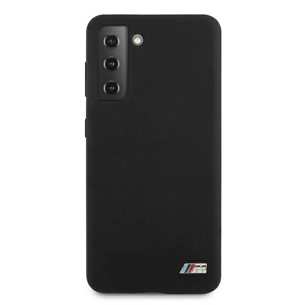 Case BMW BMHCS21SMSILBK S21 G991 black / black Silicone M Collection цена и информация | Telefoni kaaned, ümbrised | kaup24.ee