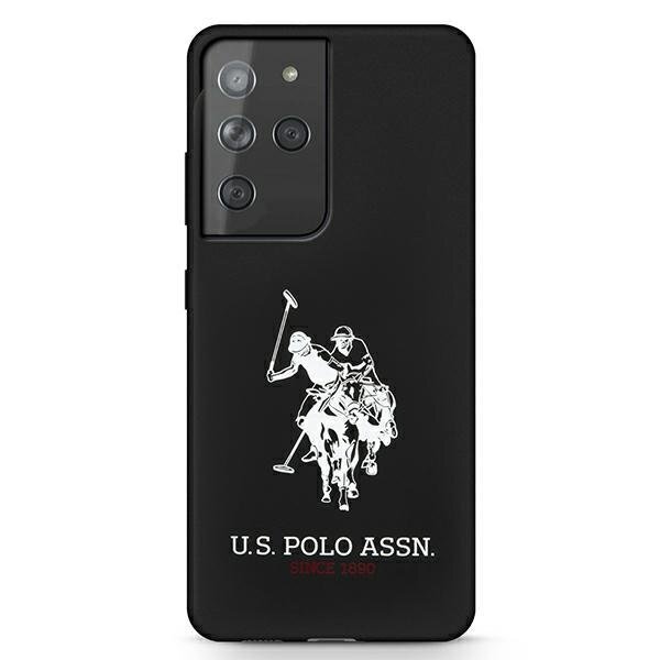 US Polo USHCS21LSLHRBK S21 Ultra G998 black / black Silicone Logo hind ja info | Telefoni kaaned, ümbrised | kaup24.ee