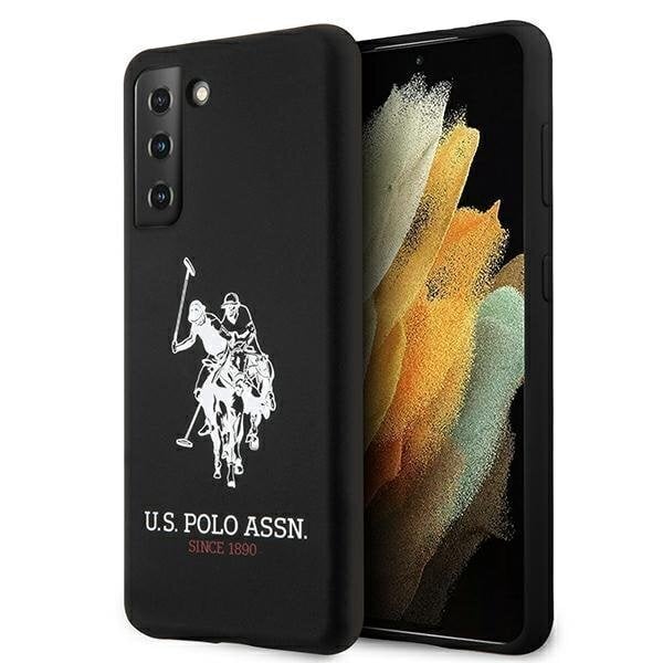 US Polo USHCS21SSLHRBK S21 G991 black / black Silicone Logo цена и информация | Telefoni kaaned, ümbrised | kaup24.ee