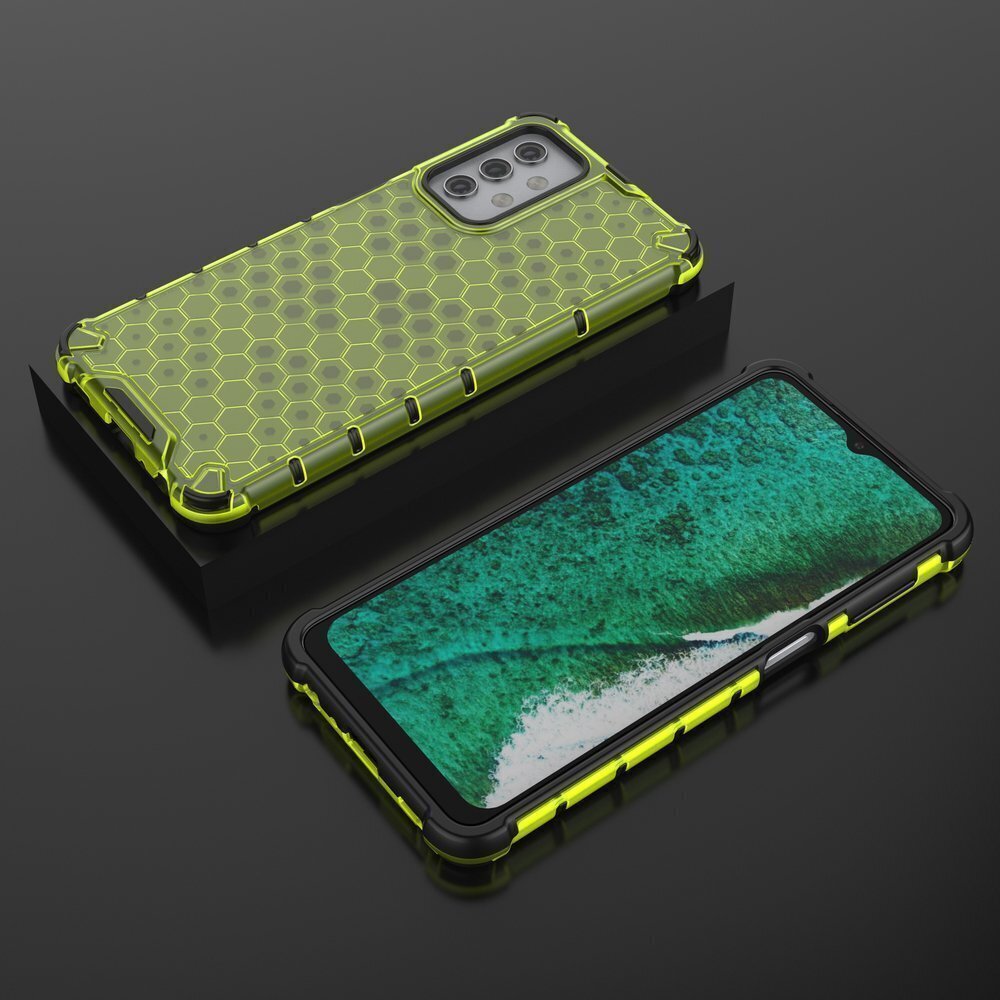 Honeycomb Case armor cover with TPU Bumper for Samsung Galaxy A32 5G green (Green) hind ja info | Telefoni kaaned, ümbrised | kaup24.ee