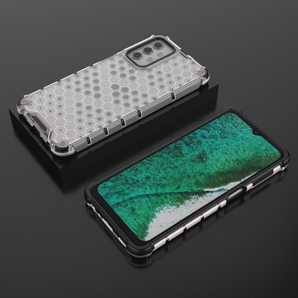 Honeycomb Case armor cover with TPU Bumper for Samsung Galaxy A32 5G transparent (Transparent) цена и информация | Telefoni kaaned, ümbrised | kaup24.ee