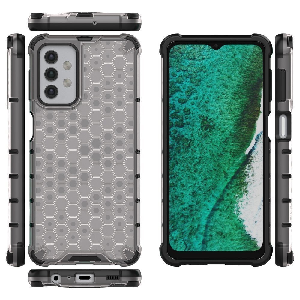 Honeycomb Case armor cover with TPU Bumper for Samsung Galaxy A32 5G transparent (Transparent) цена и информация | Telefoni kaaned, ümbrised | kaup24.ee