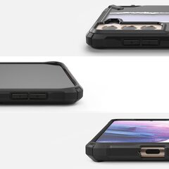 Ringke Fusion X Design durable PC Case with TPU Bumper for Samsung Galaxy S21+ 5G (S21 Plus 5G) black (Ticket band) (XDSG0052) (Black) цена и информация | Чехлы для телефонов | kaup24.ee