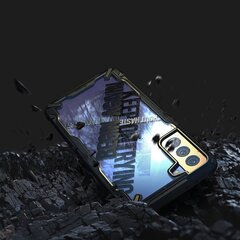 Ringke Fusion X Design durable PC Case with TPU Bumper for Samsung Galaxy S21+ 5G (S21 Plus 5G) black (Cross) (XDSG0053) (Black) hind ja info | Telefoni kaaned, ümbrised | kaup24.ee