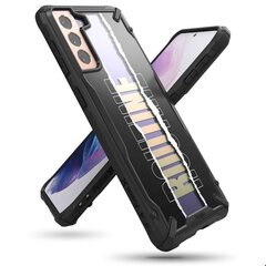 Ringke Fusion X Design durable PC Case with TPU Bumper for Samsung Galaxy S21+ 5G (S21 Plus 5G) black (Routine) (XDSG0054) (Black) цена и информация | Чехлы для телефонов | kaup24.ee