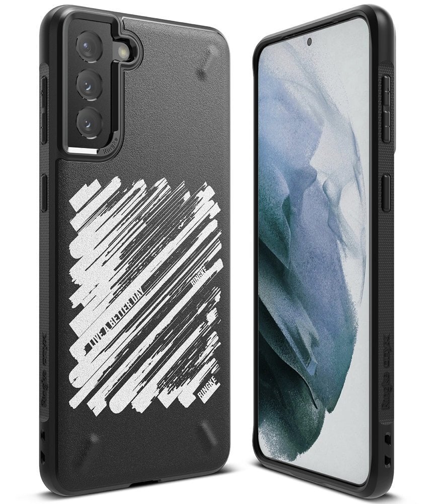 Ringke Onyx Design Durable TPU Case Cover for Samsung Galaxy S21+ 5G (S21 Plus 5G) black (Paint) (OXAP0054) (Black) hind ja info | Telefoni kaaned, ümbrised | kaup24.ee