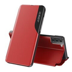 Eco Leather View Case elegant bookcase type case with kickstand for Samsung Galaxy S21+ 5G (S21 Plus 5G) red (Red) цена и информация | Чехлы для телефонов | kaup24.ee