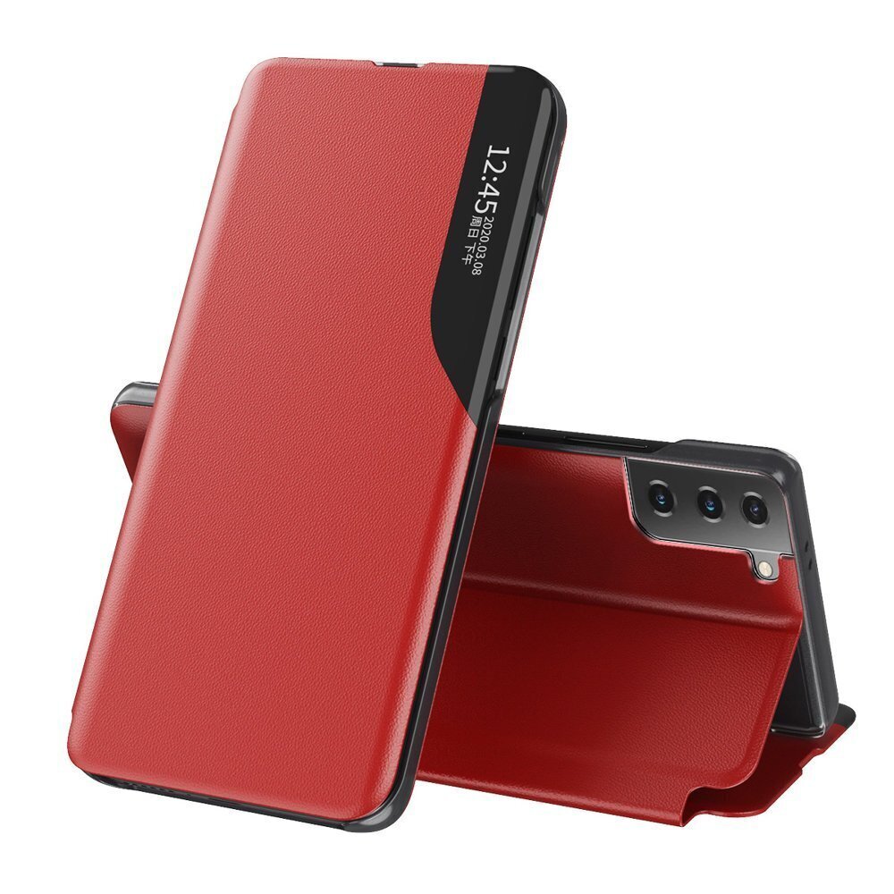 Eco Leather View Case elegant bookcase type case with kickstand for Samsung Galaxy S21+ 5G (S21 Plus 5G) red (Red) hind ja info | Telefoni kaaned, ümbrised | kaup24.ee