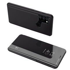 Чехол Hurtel Clear View для Samsung Galaxy A12 / Galaxy M12, чёрный цена и информация | Чехлы для телефонов | kaup24.ee