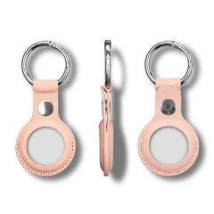 PU leather key ring keychain case for Apple AirTag pink (Pink) hind ja info | Originaalsed võtmehoidjad | kaup24.ee