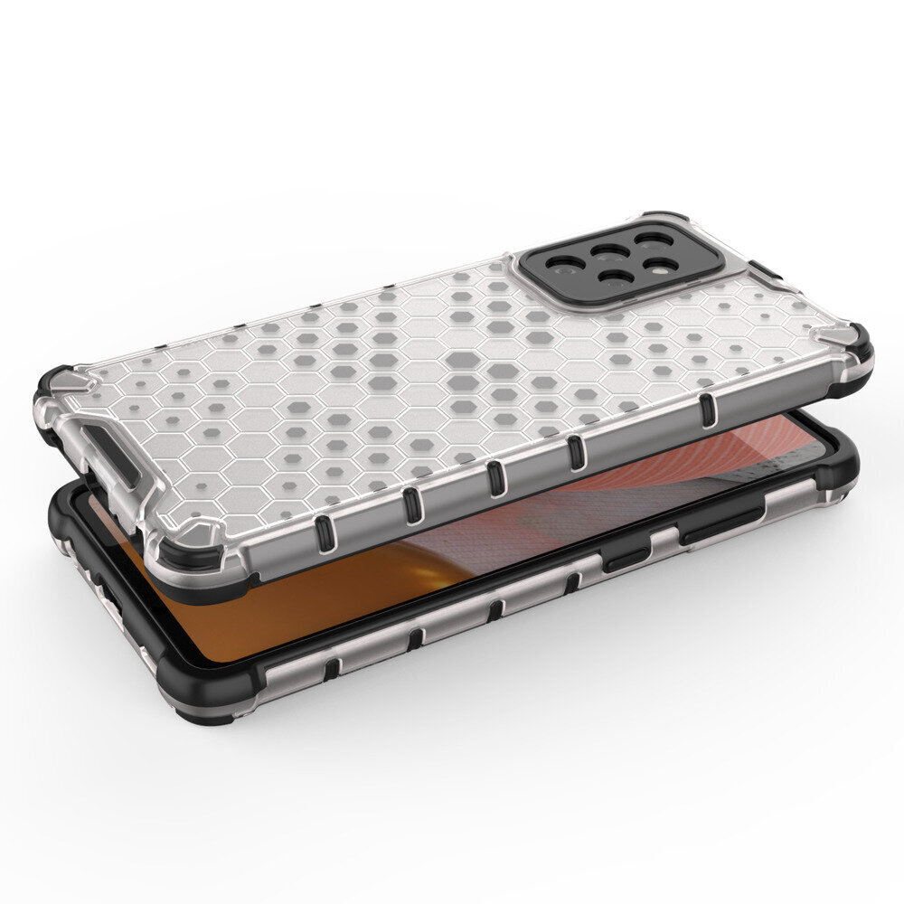 Honeycomb Case armor cover with TPU Bumper for Samsung Galaxy A72 4G black (Black) цена и информация | Telefoni kaaned, ümbrised | kaup24.ee