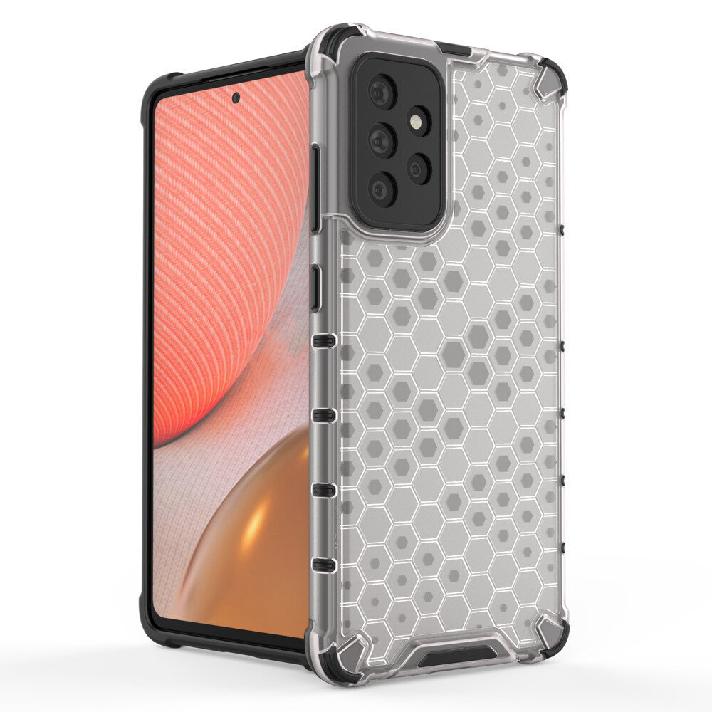 Honeycomb Case armor cover with TPU Bumper for Samsung Galaxy A72 4G transparent (Transparent) цена и информация | Telefoni kaaned, ümbrised | kaup24.ee