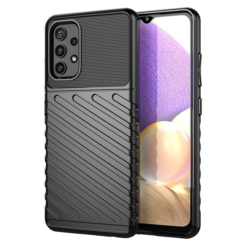 Thunder Case flexible armored cover for Samsung Galaxy A32 5G black (Black) hind ja info | Telefoni kaaned, ümbrised | kaup24.ee