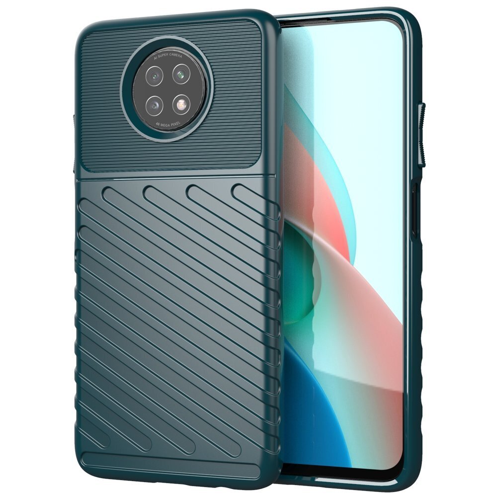 Thunder Case Flexible Tough Rugged Cover TPU Case for Xiaomi Redmi Note 9T 5G green (Green) hind ja info | Telefoni kaaned, ümbrised | kaup24.ee