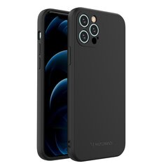 Wozinsky Color Case silicone flexible durable case iPhone 12 Pro black (Black) hind ja info | Telefoni kaaned, ümbrised | kaup24.ee