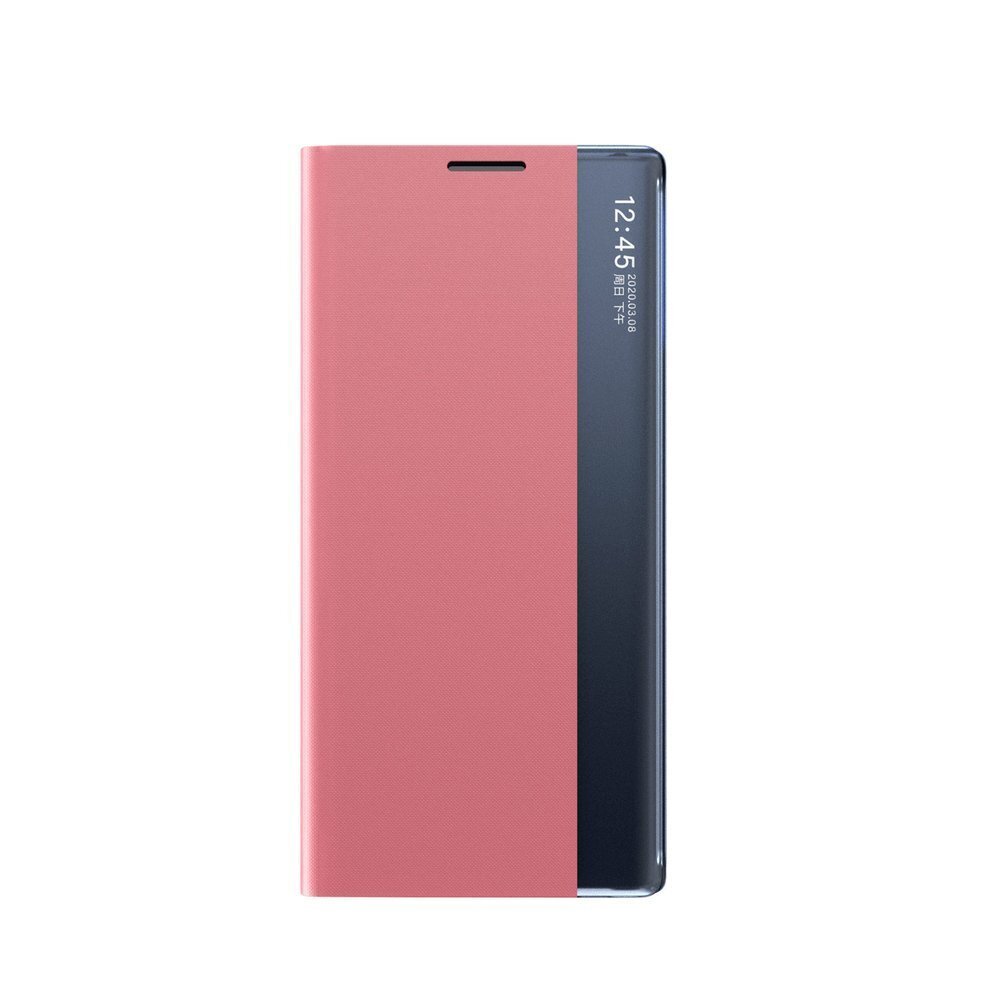 Sleep Case Bookcase Type Case with Smart Window for Xiaomi Mi 11 pink (Pink) hind ja info | Telefoni kaaned, ümbrised | kaup24.ee