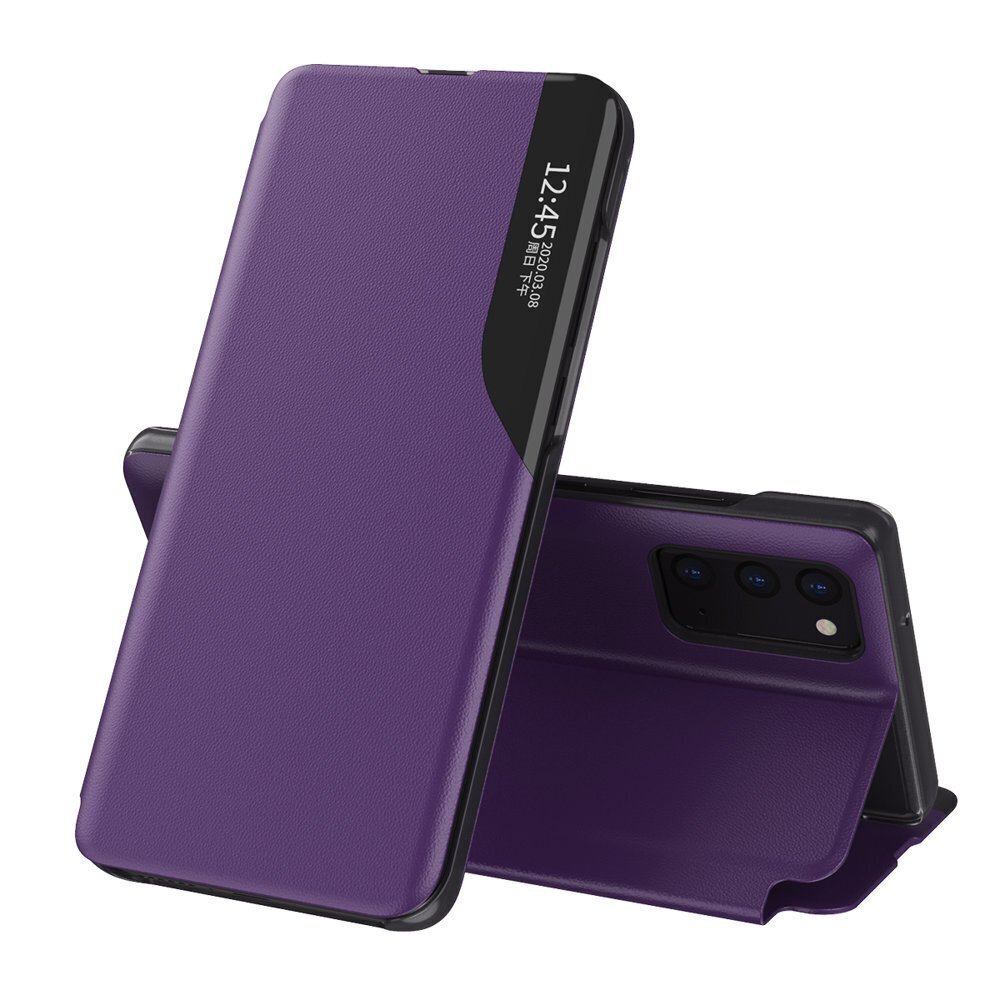 Eco Leather View Case elegant bookcase type case with kickstand for Samsung Galaxy A72 4G purple (Purpurowy) цена и информация | Telefoni kaaned, ümbrised | kaup24.ee