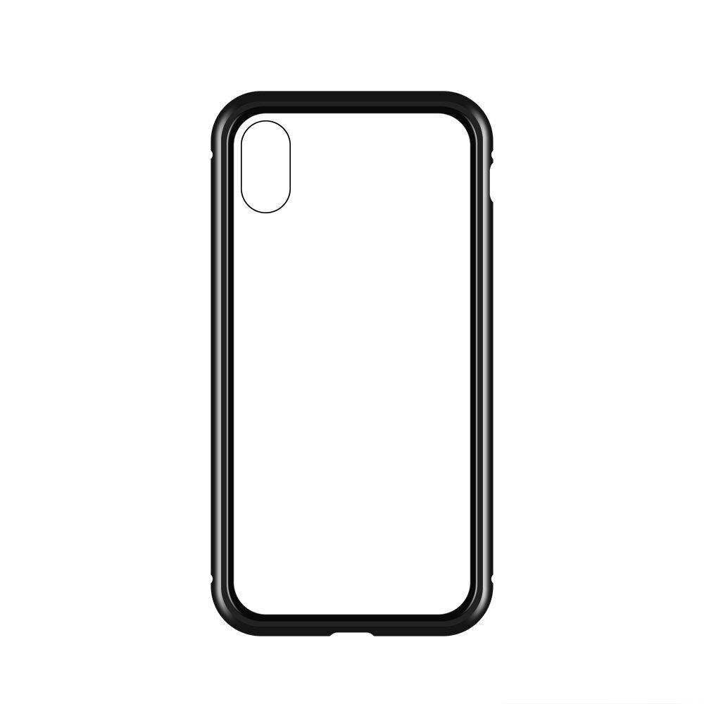 Wozinsky Full Magnetic Case Full Body Front and Back Cover with built-in glass for Vivo X60 black-transparent hind ja info | Telefoni kaaned, ümbrised | kaup24.ee