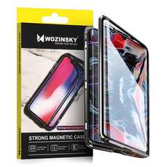 Wozinsky Full Magnetic Case Full Body Front and Back Cover with built-in glass for Vivo X60 black-transparent hind ja info | Telefoni kaaned, ümbrised | kaup24.ee