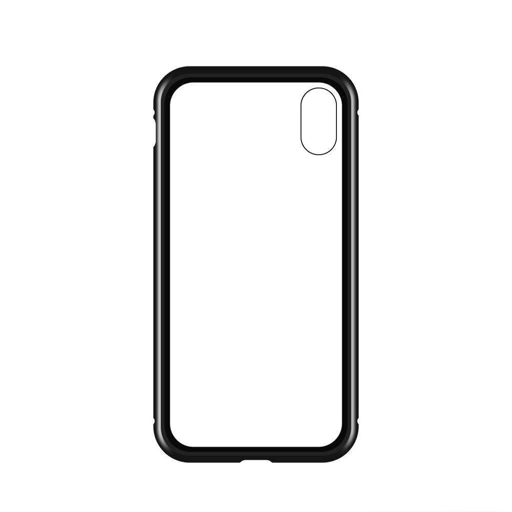 Wozinsky Full Magnetic Case Full Body Front and Back Cover with built-in glass for Vivo X60 black-transparent hind ja info | Telefoni kaaned, ümbrised | kaup24.ee