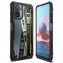 Ringke Fusion X Design durable PC Case with TPU Bumper for Xiaomi Redmi Note 10 / Redmi Note 10S black (Ticket band) (XDXI0029) (Black) цена и информация | Чехлы для телефонов | kaup24.ee