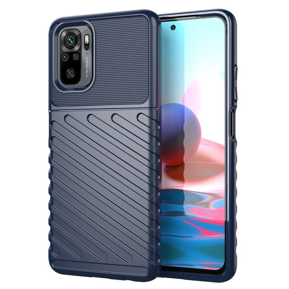 Thunder Case Flexible Tough Rugged Cover TPU Case for Xiaomi Redmi Note 10 / Redmi Note 10S blue (Light blue || Niebieski) hind ja info | Telefoni kaaned, ümbrised | kaup24.ee