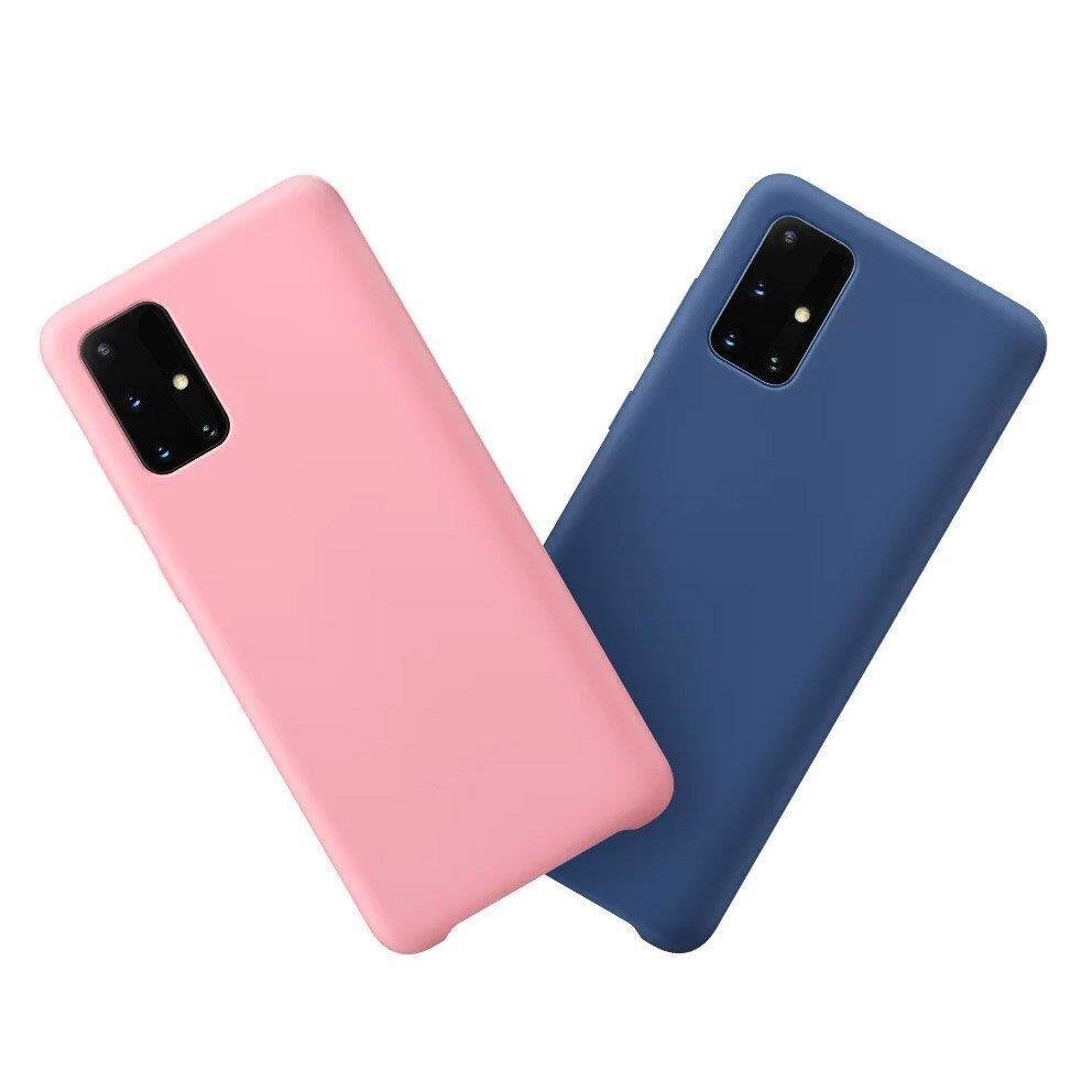 Silicone Case Soft Flexible Rubber Cover for Samsung Galaxy S21+ 5G (S21 Plus 5G) dark blue (Dark blue) цена и информация | Telefoni kaaned, ümbrised | kaup24.ee