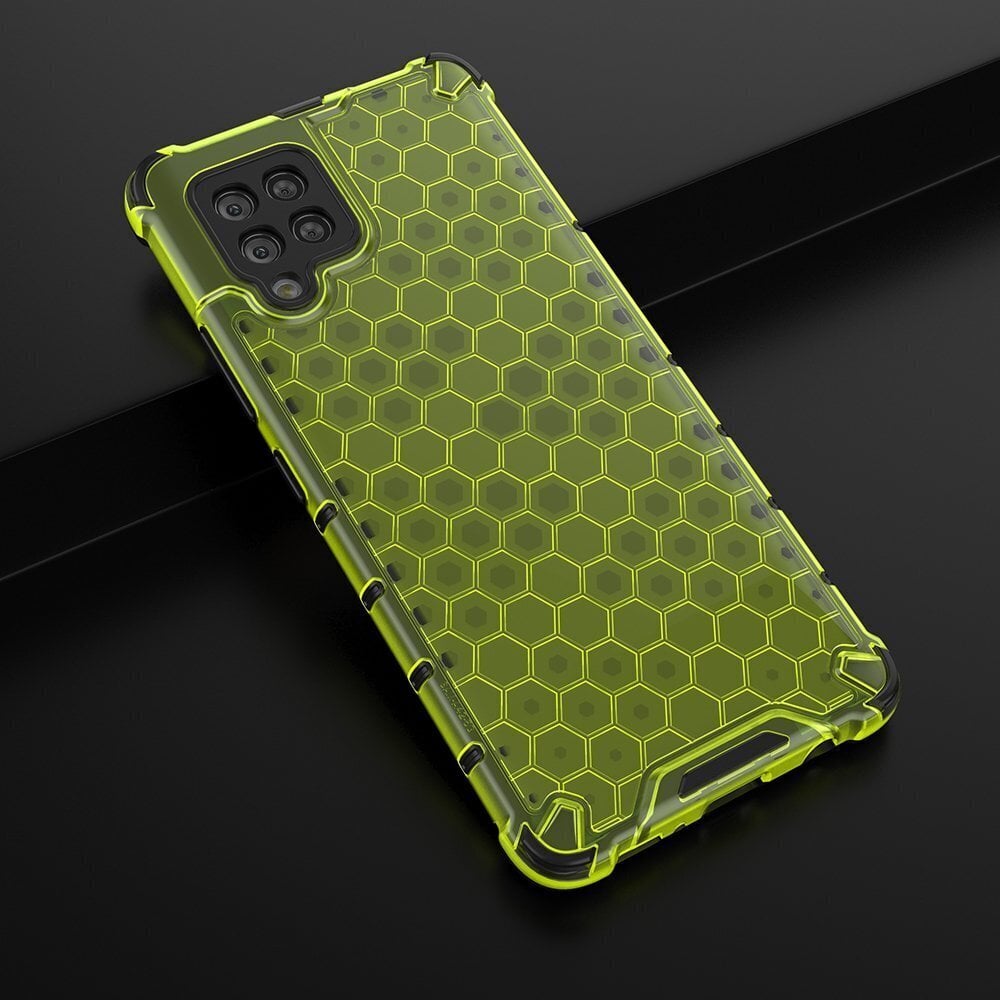 Honeycomb Case armor cover with TPU Bumper for Samsung Galaxy A42 5G green (Green) цена и информация | Telefoni kaaned, ümbrised | kaup24.ee