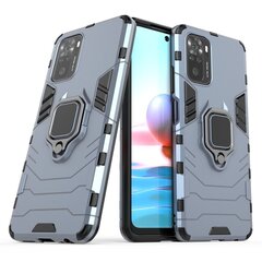 Ring Armor Case Kickstand Tough Rugged Cover for Xiaomi Redmi Note 10 / Redmi Note 10S blue (Light blue || Niebieski) hind ja info | Telefoni kaaned, ümbrised | kaup24.ee