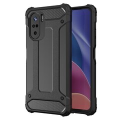 Hybrid Armor Case Tough Rugged Cover for Xiaomi Redmi K40 Pro+ / K40 Pro / K40 / Poco F3 black (Black) цена и информация | Чехлы для телефонов | kaup24.ee