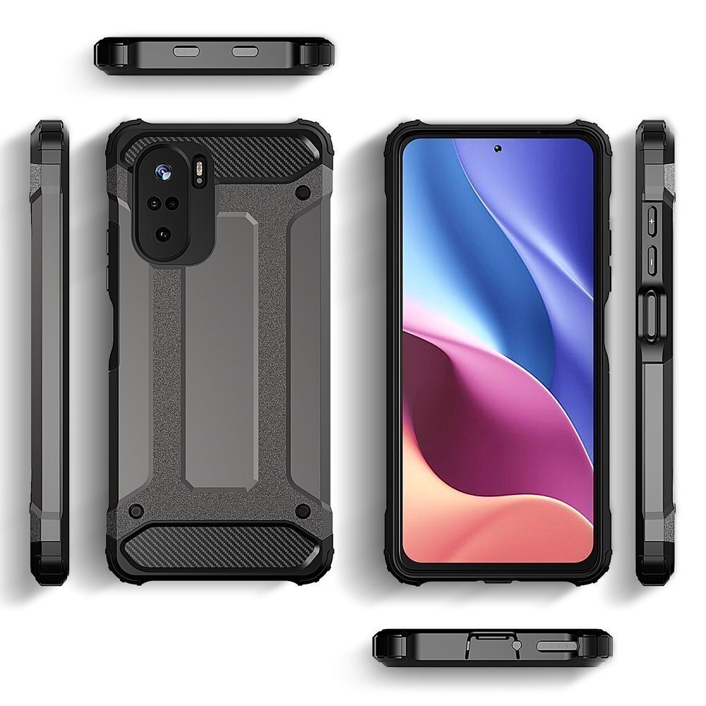 Hybrid Armor Case Tough Rugged Cover for Xiaomi Redmi K40 Pro+ / K40 Pro / K40 / Poco F3 golden (Gold) hind ja info | Telefoni kaaned, ümbrised | kaup24.ee